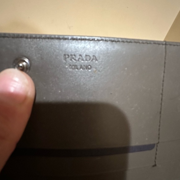Prada Grey Nylon/Leather Sport Ligne Long Wallet - Picture 4 of 9